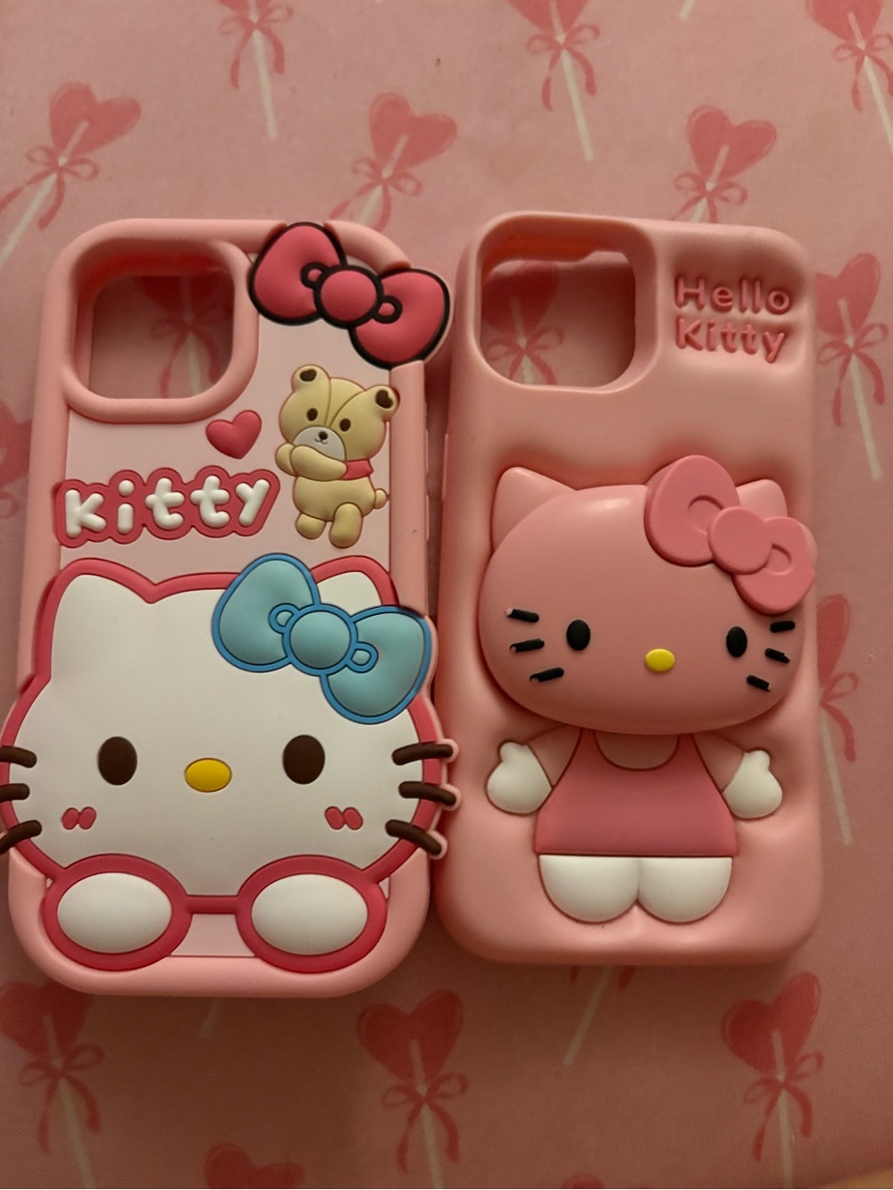 Hello Kitty Pink Silicone iPhone Case Duo